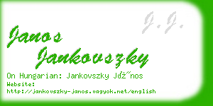 janos jankovszky business card